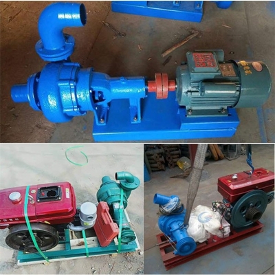 臥式柴油抽沙泵 耐磨不堵塞電機抽沙泵 手推式柴油吸沙泵